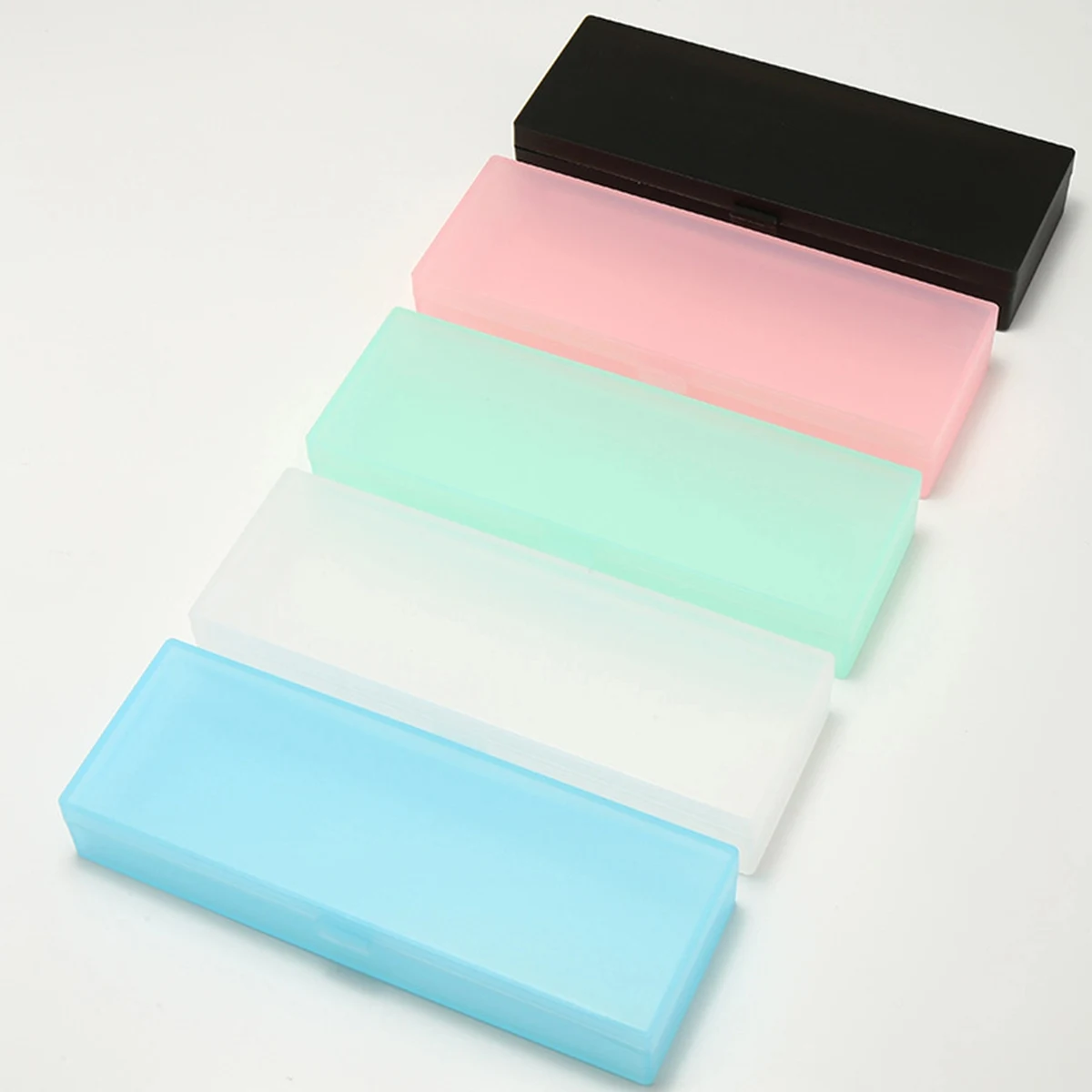 Plastic Pencil Box Clear Storage School Supply Case 1