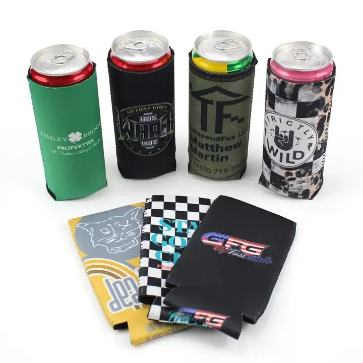 Neoprene 24oz Tall Boy Can Collapsible Cooler 1