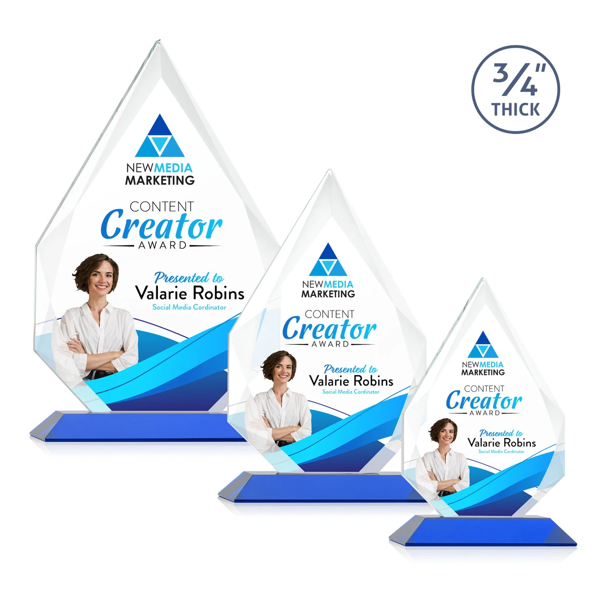 Hawthorne VividPrint™ Award - Blue 1