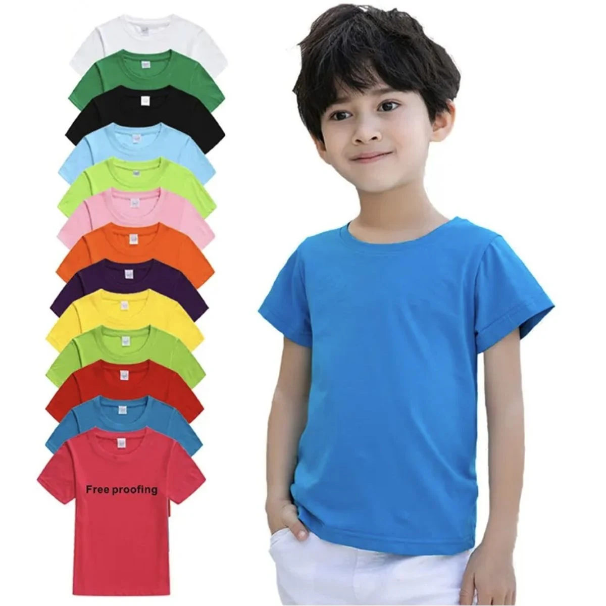 Kid's Crewneck T-shirt Stock 1