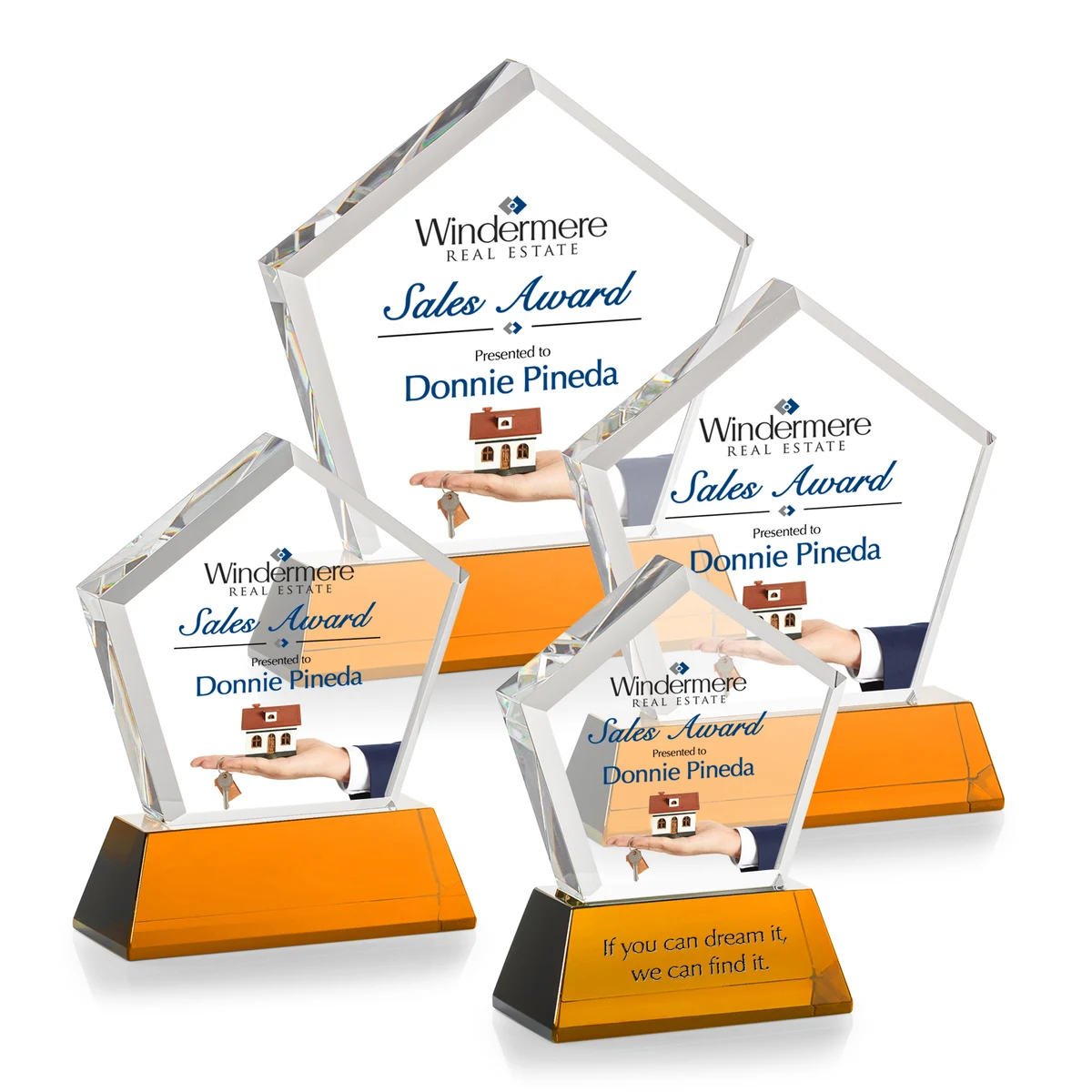 Genosee VividPrint™ Award on Base - Amber 1