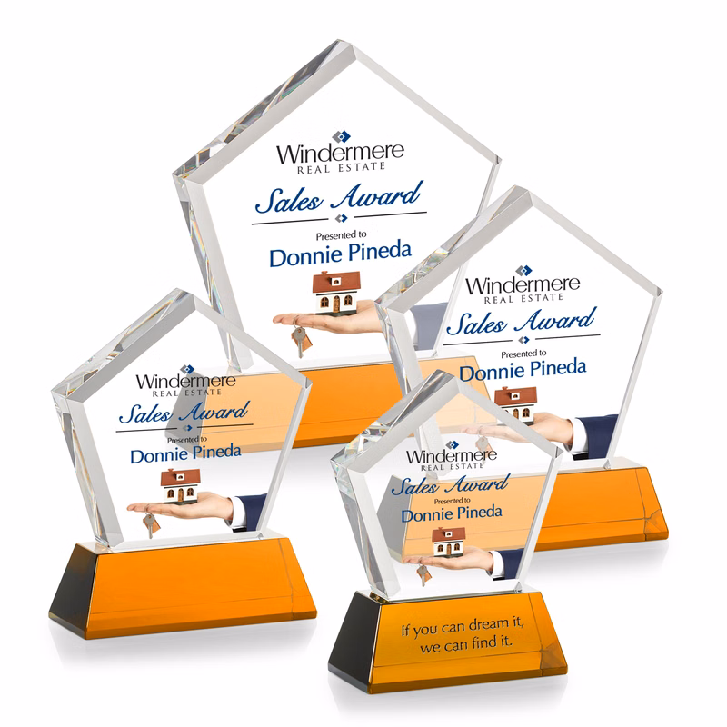 Genosee VividPrint™ Award on Base - Amber
