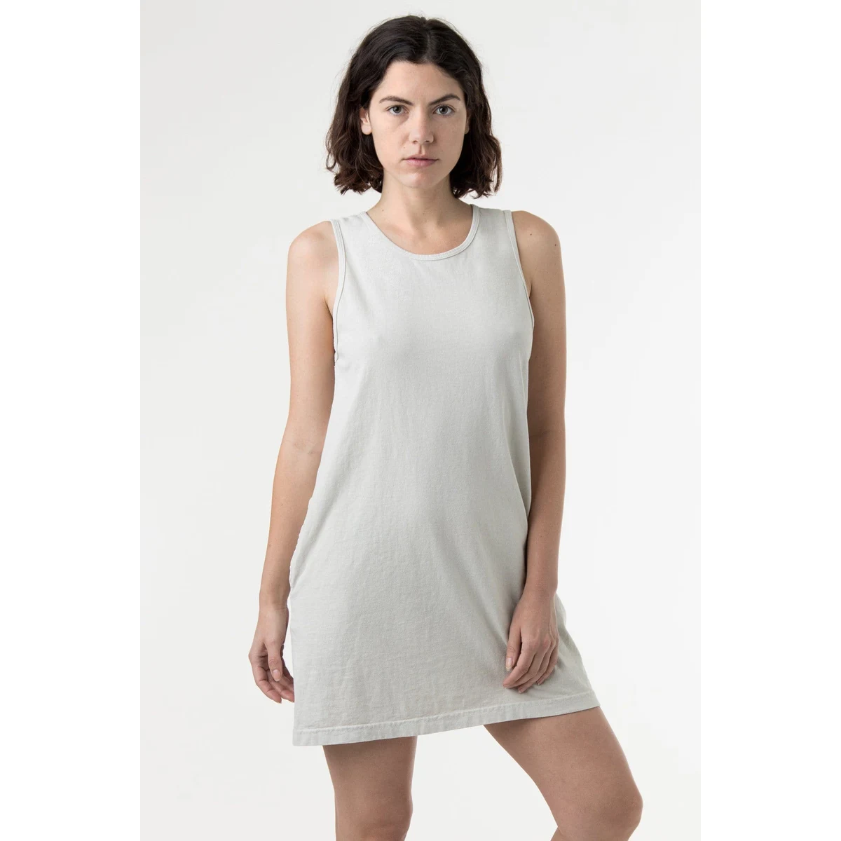 6.5 OZ GARMENT DYE TANK DRESS 1