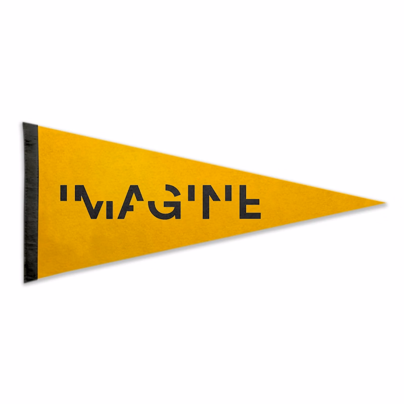 4" x 10" Acrylic Felt Pennant without Pole - Silk Screen