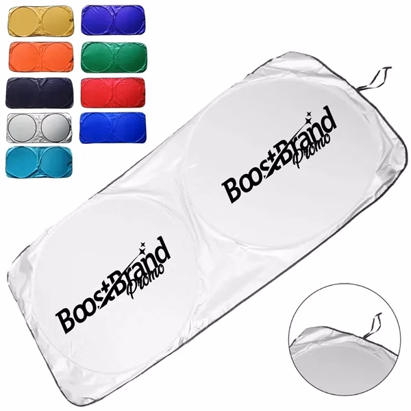 Custom Foldable Car Windshield Sun Shade with Reflective Material — Auto Care