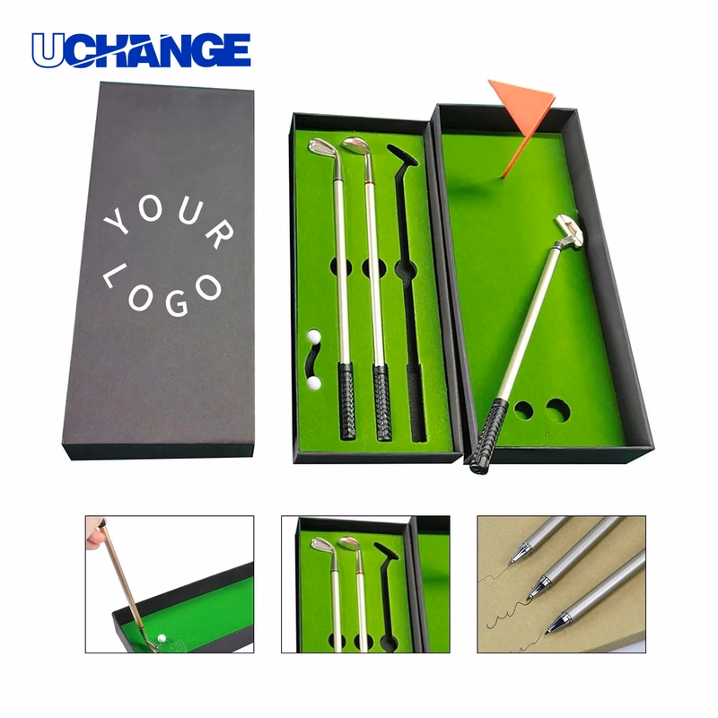 Golf Club Shaped Pen Gift Set Kit for Gifting
