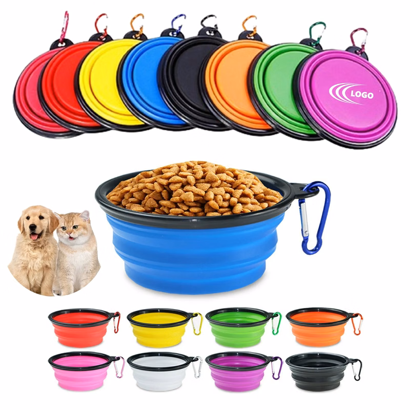 Collapsible Pet Dog Bowls with Carabiner
