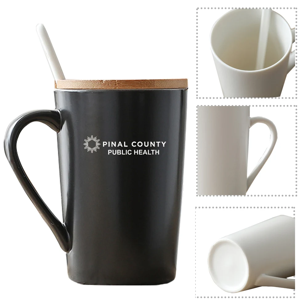 Ceramic Custom Mug Black C-HandleCeramic Custom Mug- 13oz 1