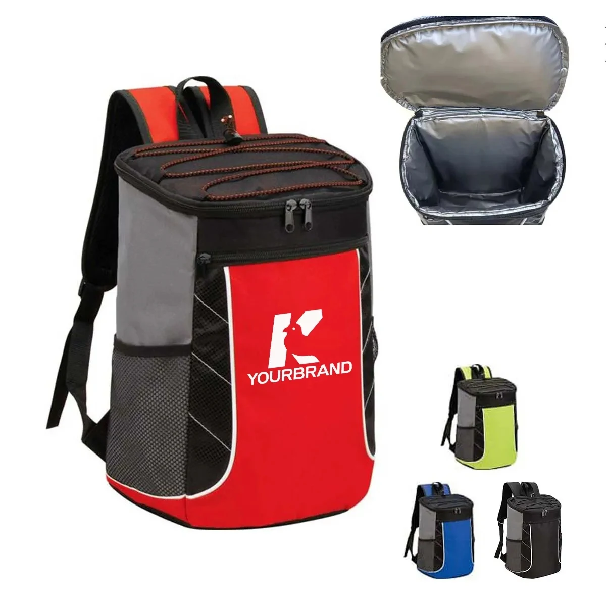 Multicolor 24-Can Backpack PEVA Lining Insulated Cooler Bag 1