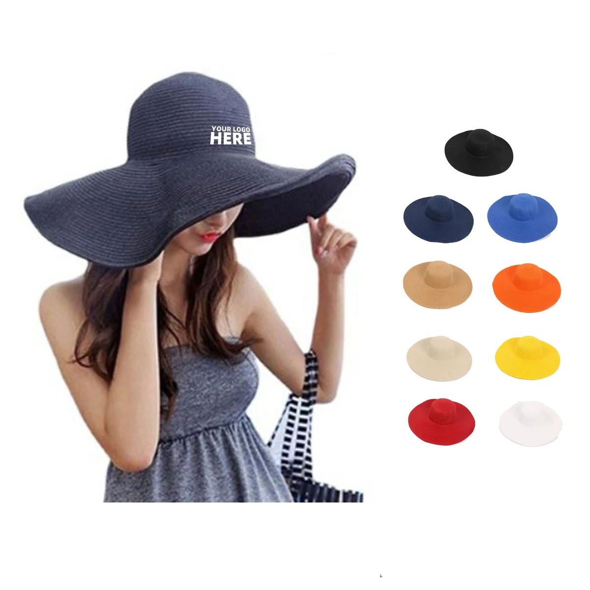 Women Large Brim Straw Hat 1