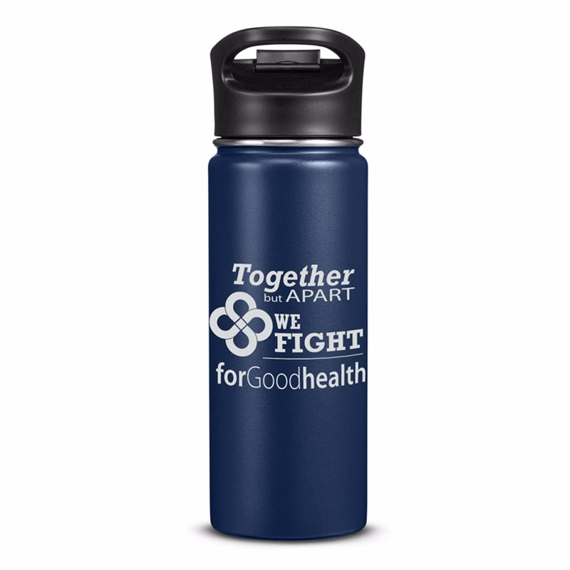 18 oz Double-Wall Vacuum Bottle With Sip-Thru Top