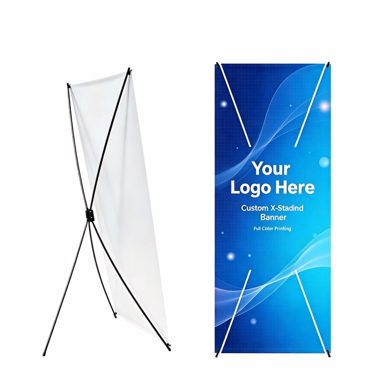 71*31.5in Portable Adjustable X Frame Banner Stand