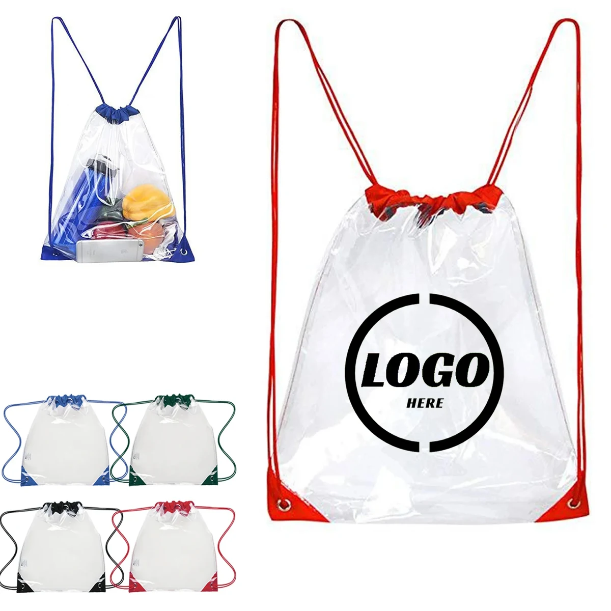 Clear Pvc Bag with Drawstring 1