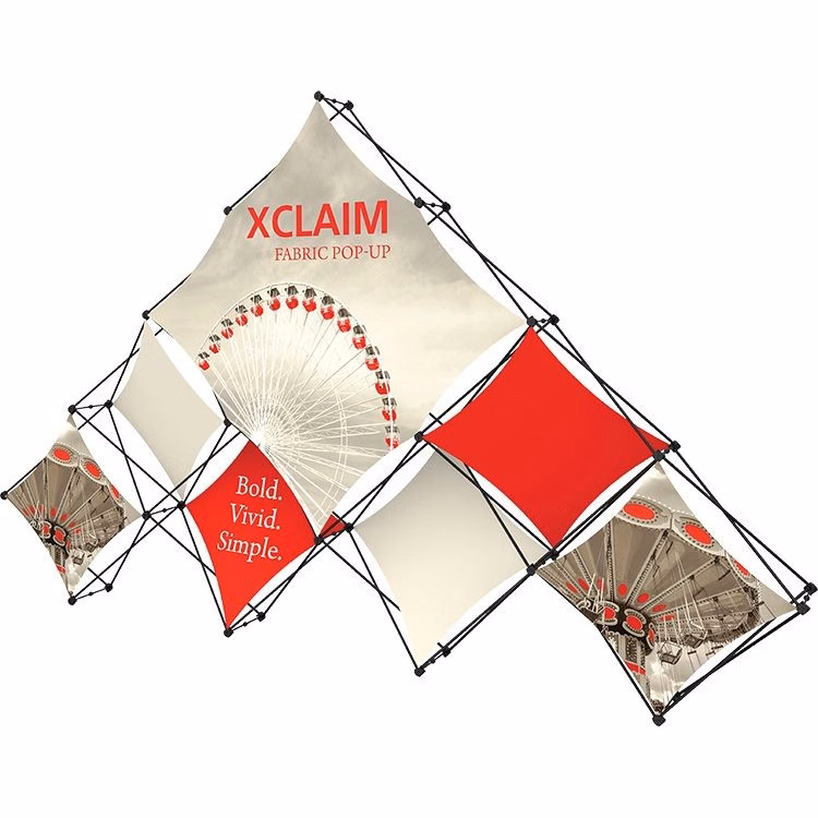 Xclaim 14ft 10 Quad Pyramid Fabric Popup Display Kit 03