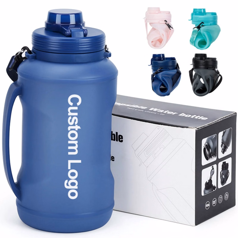 64oz Large-Capacity Outdoor Collapsible Silicone Bottle