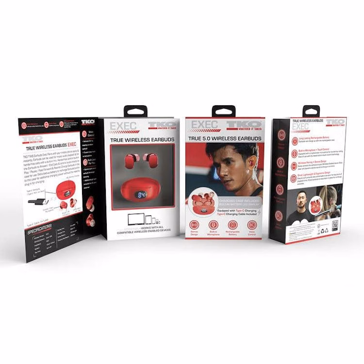 Exec Sport TWS Wireless Earbuds - Red