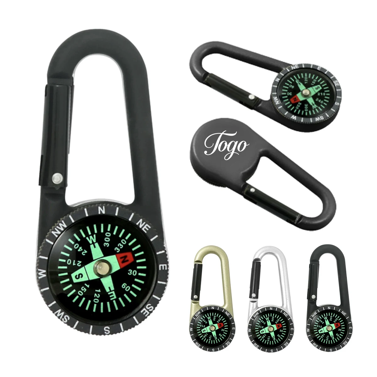 Outdoor Portable Carabiner Hook Compass 1