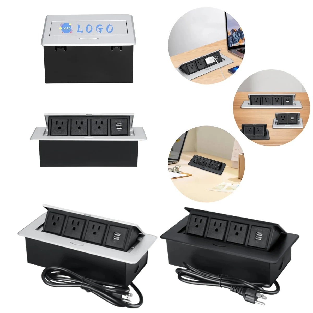 Hide Embedded Power Strip Extender With 1.5m Wire 1