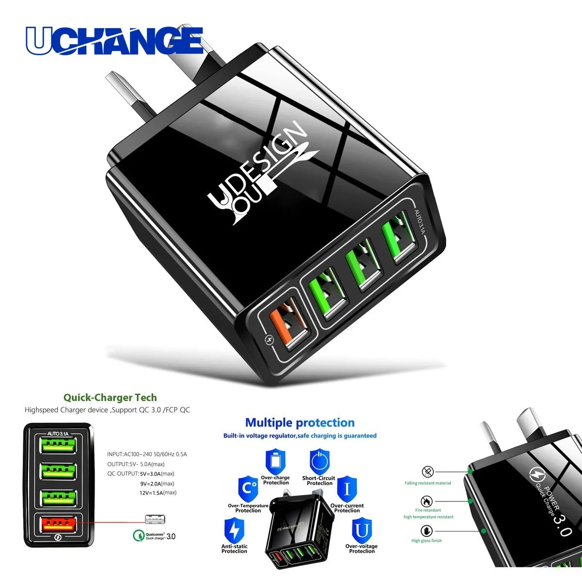 USB Quick Wall Charger Adapter 1