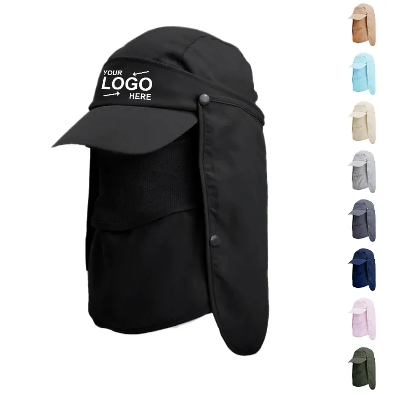 Uv Protection Bucket Hat With Face Cover & Neck Flap 1