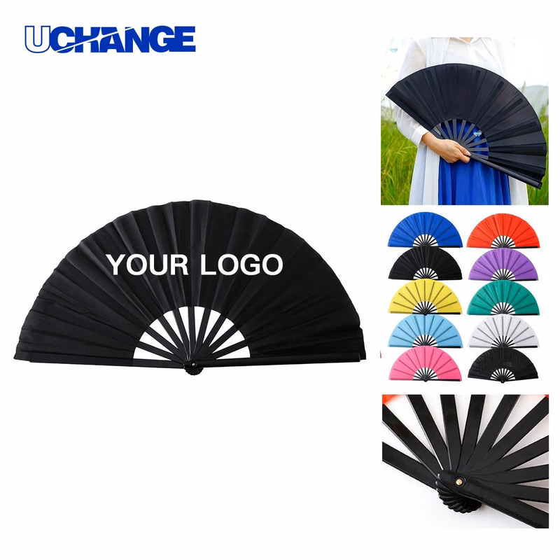 Plastic and Nylon Folding Hand Fan