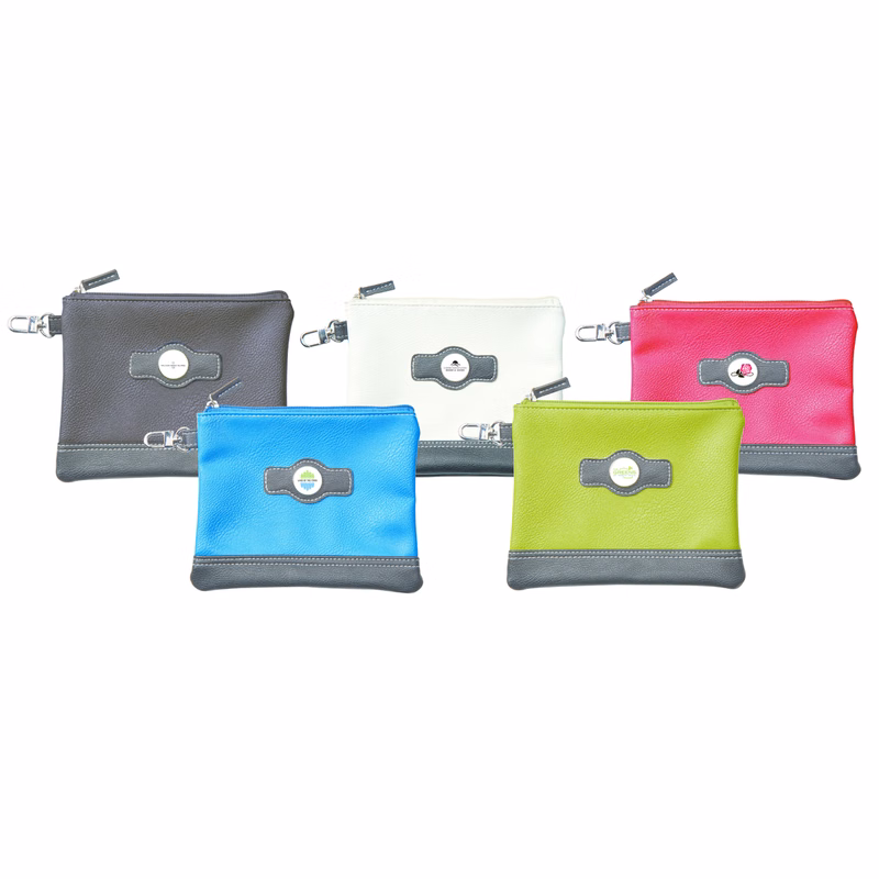Two-Tone Top Zip Valuables/Utility Bag