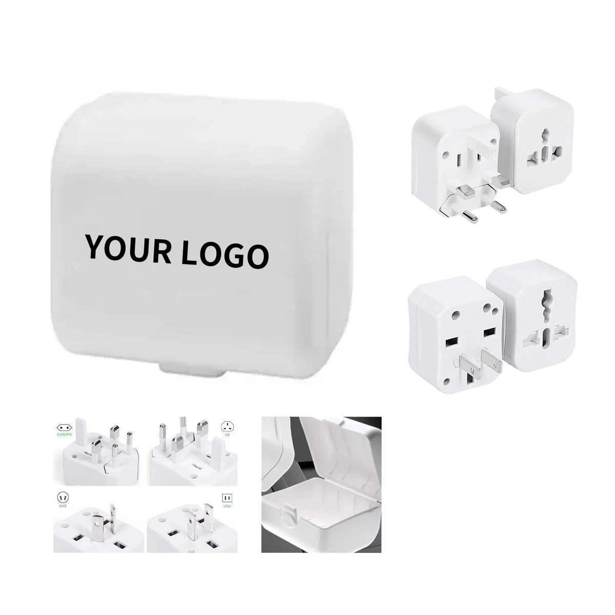 Compact ABS Power Adapter for International Trips 1