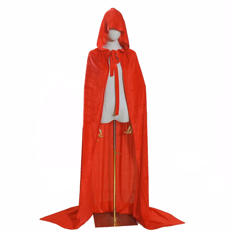 Versatile Hooded Velvet Cape - Elegant Long Cut for Everyone