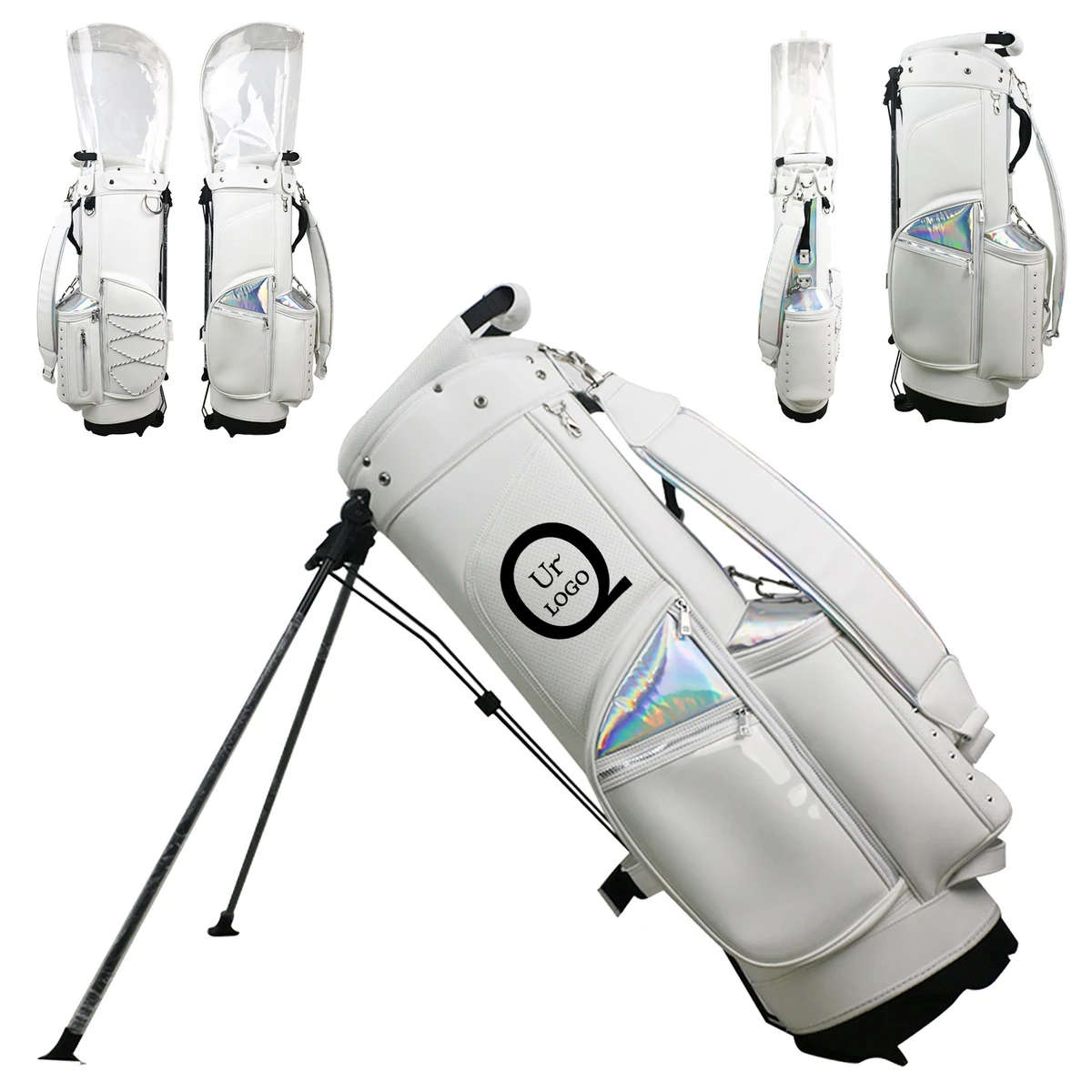 Transparent Top Single Strap Pu Golf Bag 1