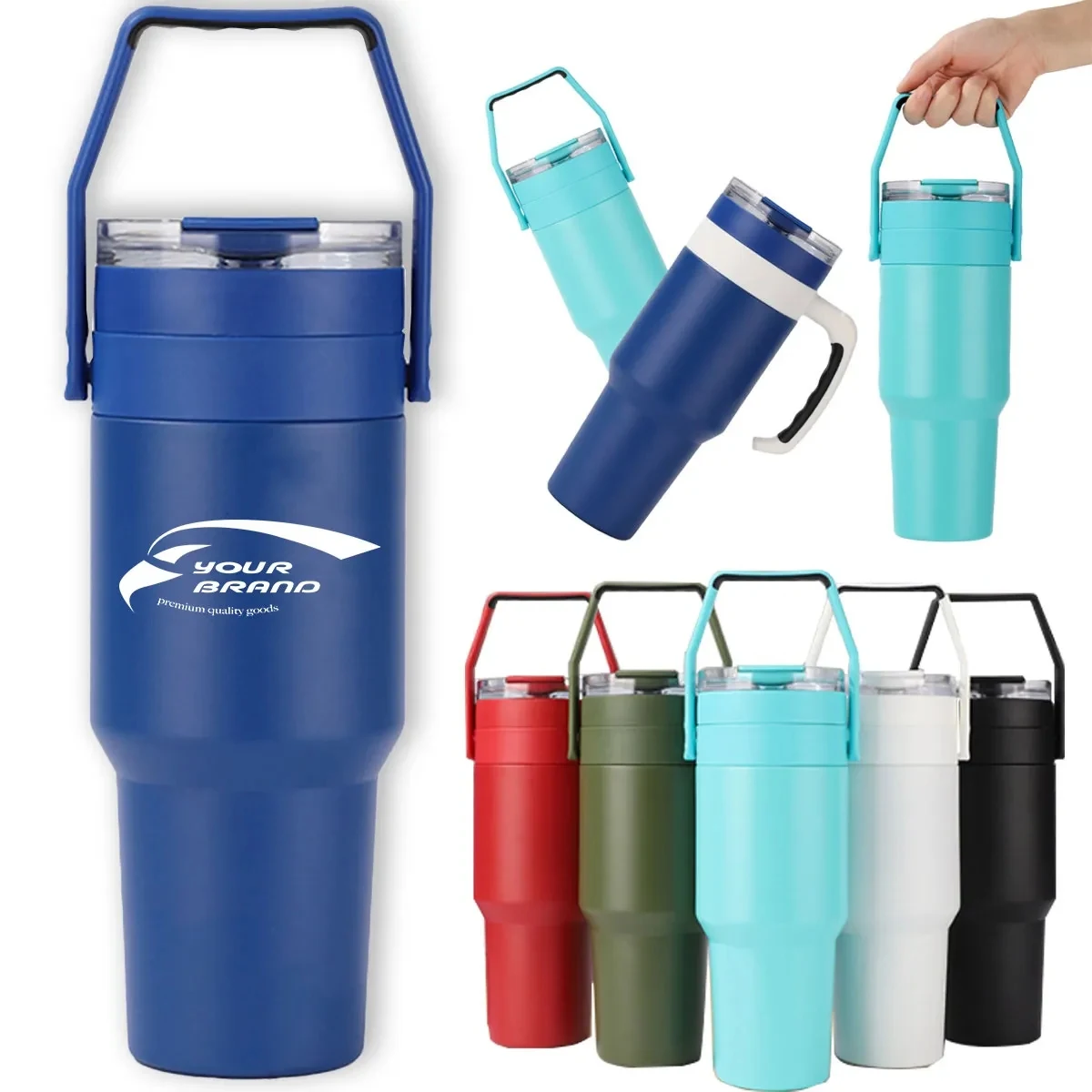 30/40 oz. Stainless Steel Insulated Tumbler with Straw Lid 1