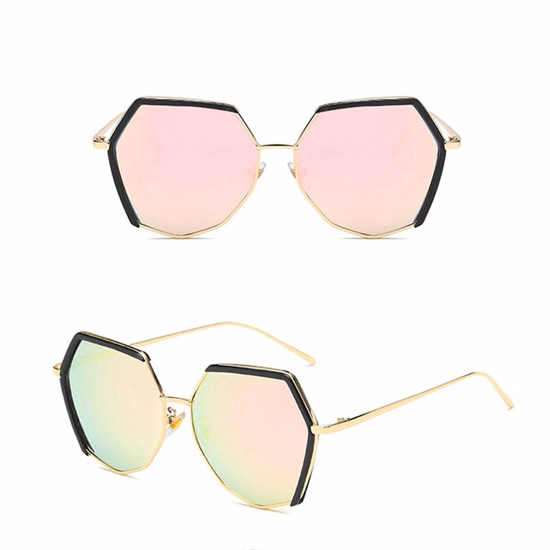 Polygon Frameless Big Frame Sunglasses