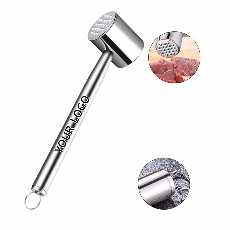Stainless Steel Meat Tenderizer Hammer with Grip