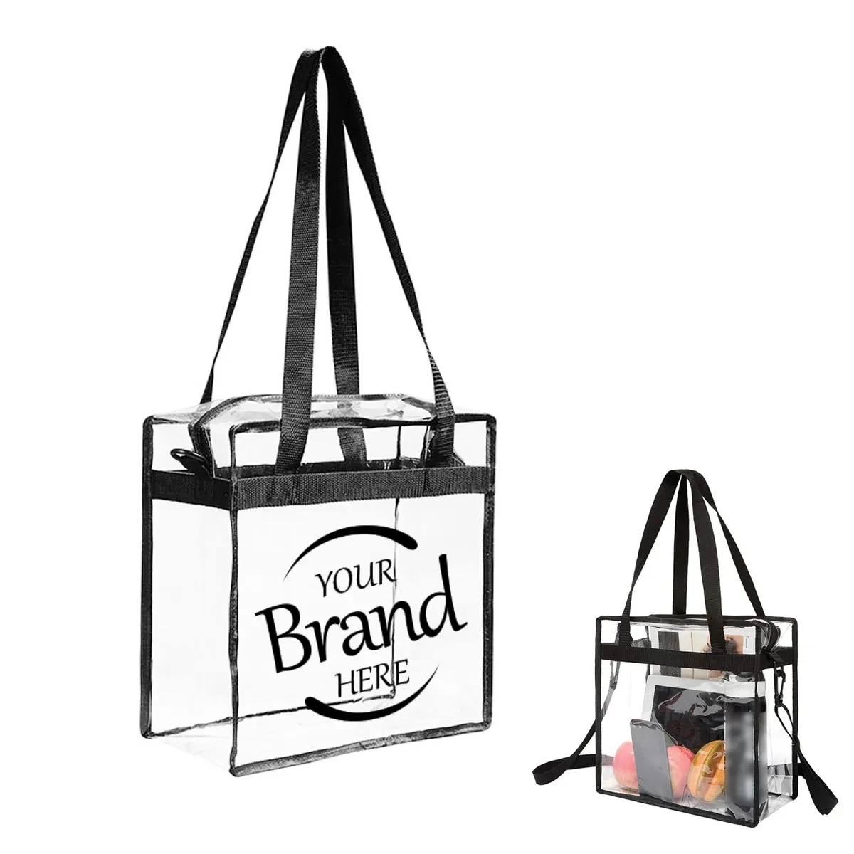 Clear Tote Bag With Zipper Closure 1