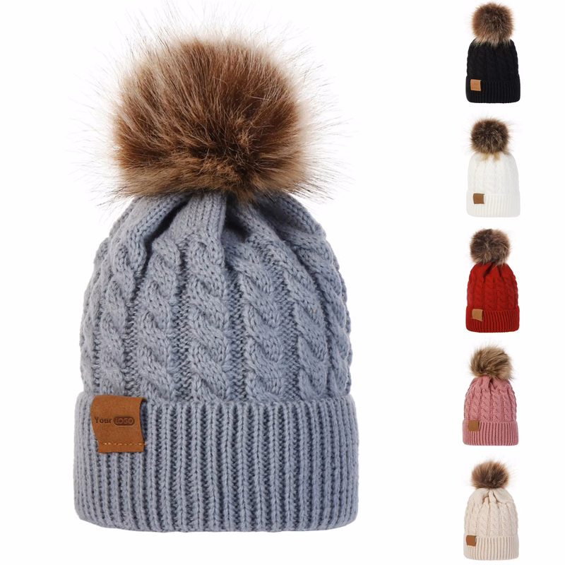 Acrylic Children's Warm Ear Protection Knitted Hat