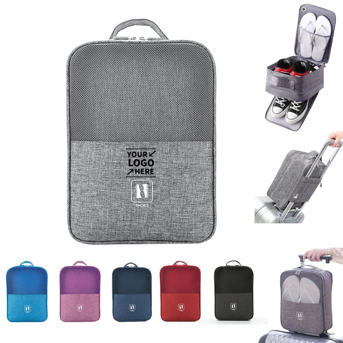 Portable Three Layer Travel Shoe Storage Bag 1