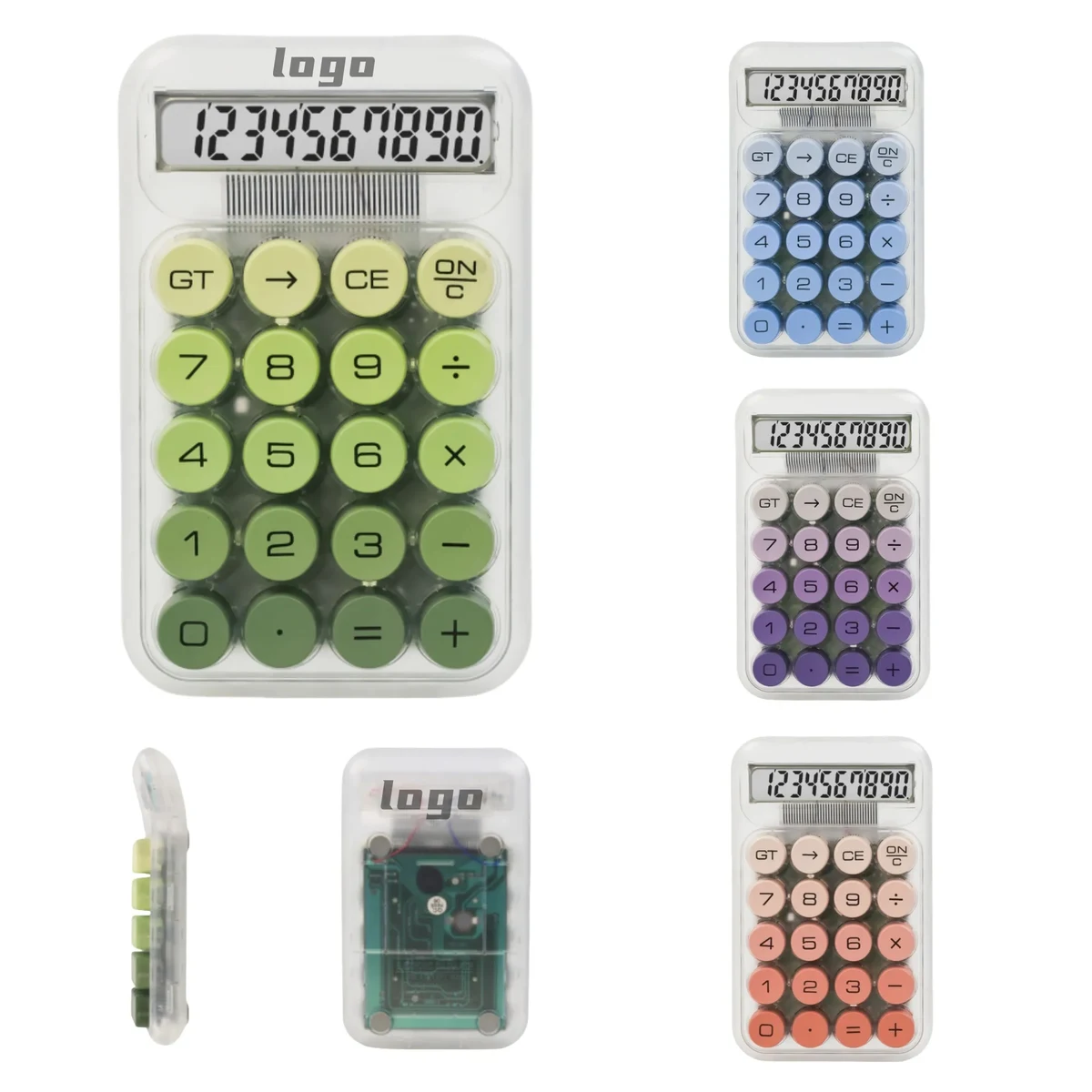 Gradient Mini Calculator Round Mechanical Keys Expo Promo 1