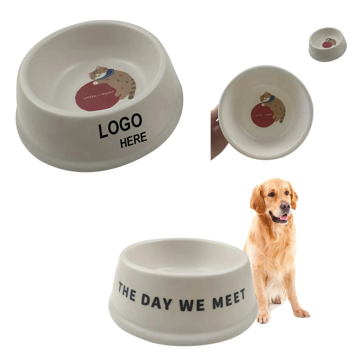 Eco-friendly Biodegradable Bamboo Fiber Pet Bowl 1