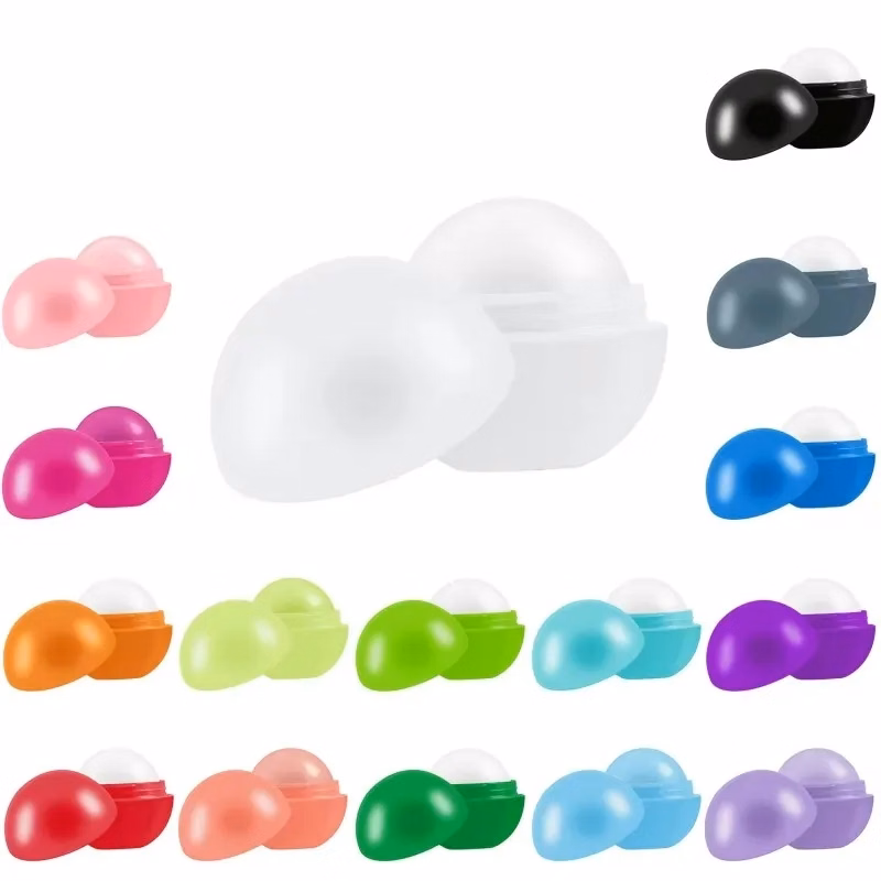 Metallic Finish Round Lip Balm