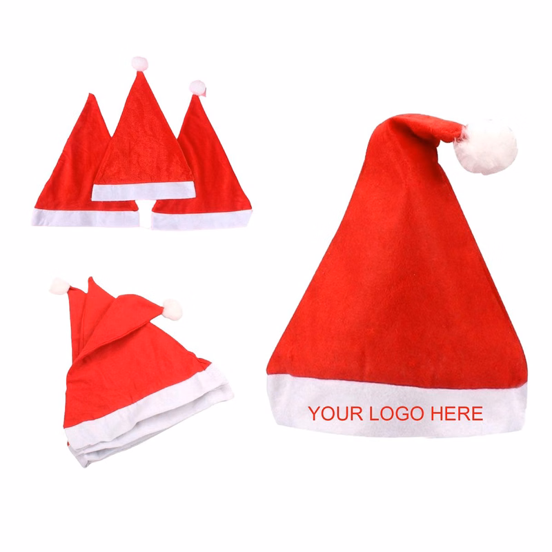 Classic Red & White Christmas Santa Hat