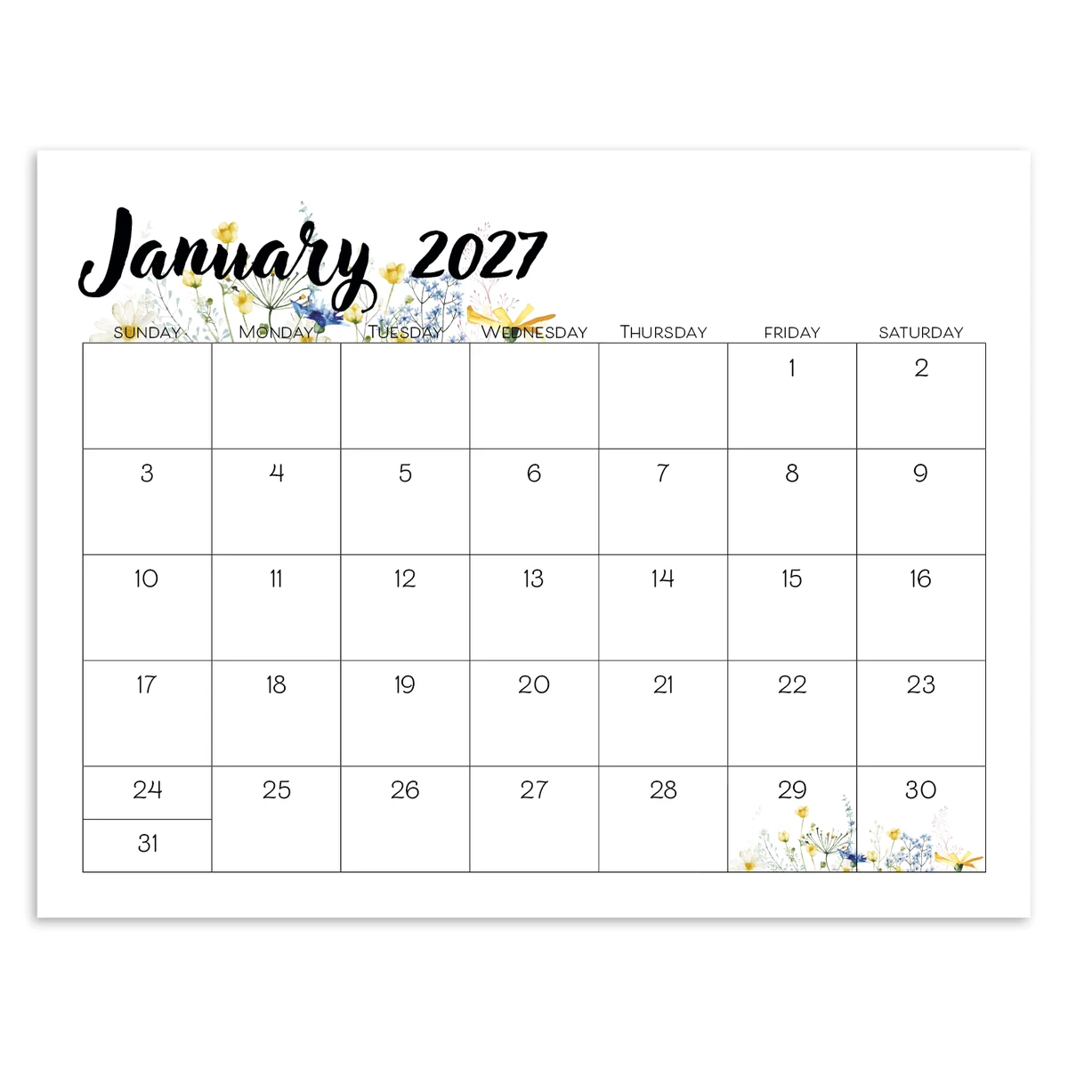 Triumph® Calendars Small Monthly Desk Pad - Floral 1