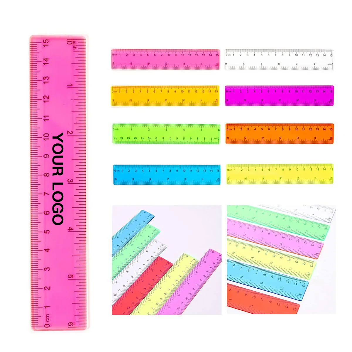 Flexible Colored Rulers for School and Office, custom ruler with logo imprint 1