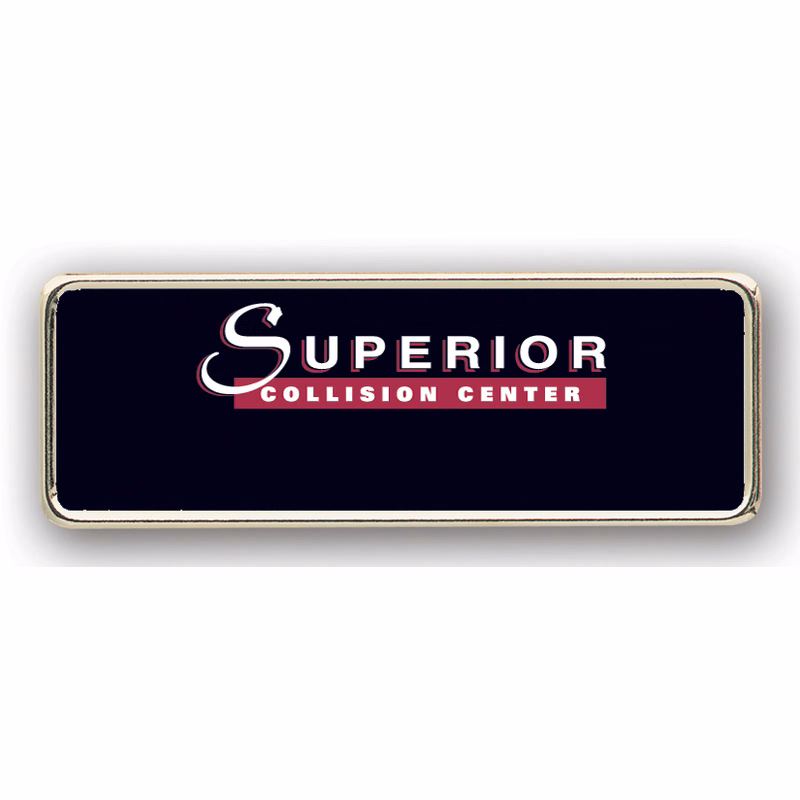 Metal Framed Badge 1"X3" (Screened - No Personalization)