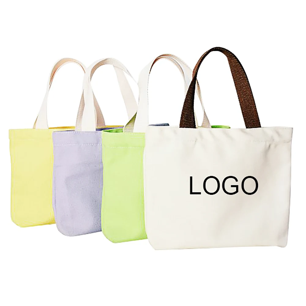 Canvas Tote Bags with Magnetic Snap, custom tote bag with logo imprint 1