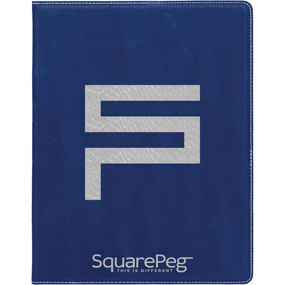 9" x 12" Leatherette Blue/Silver Portfolio 1