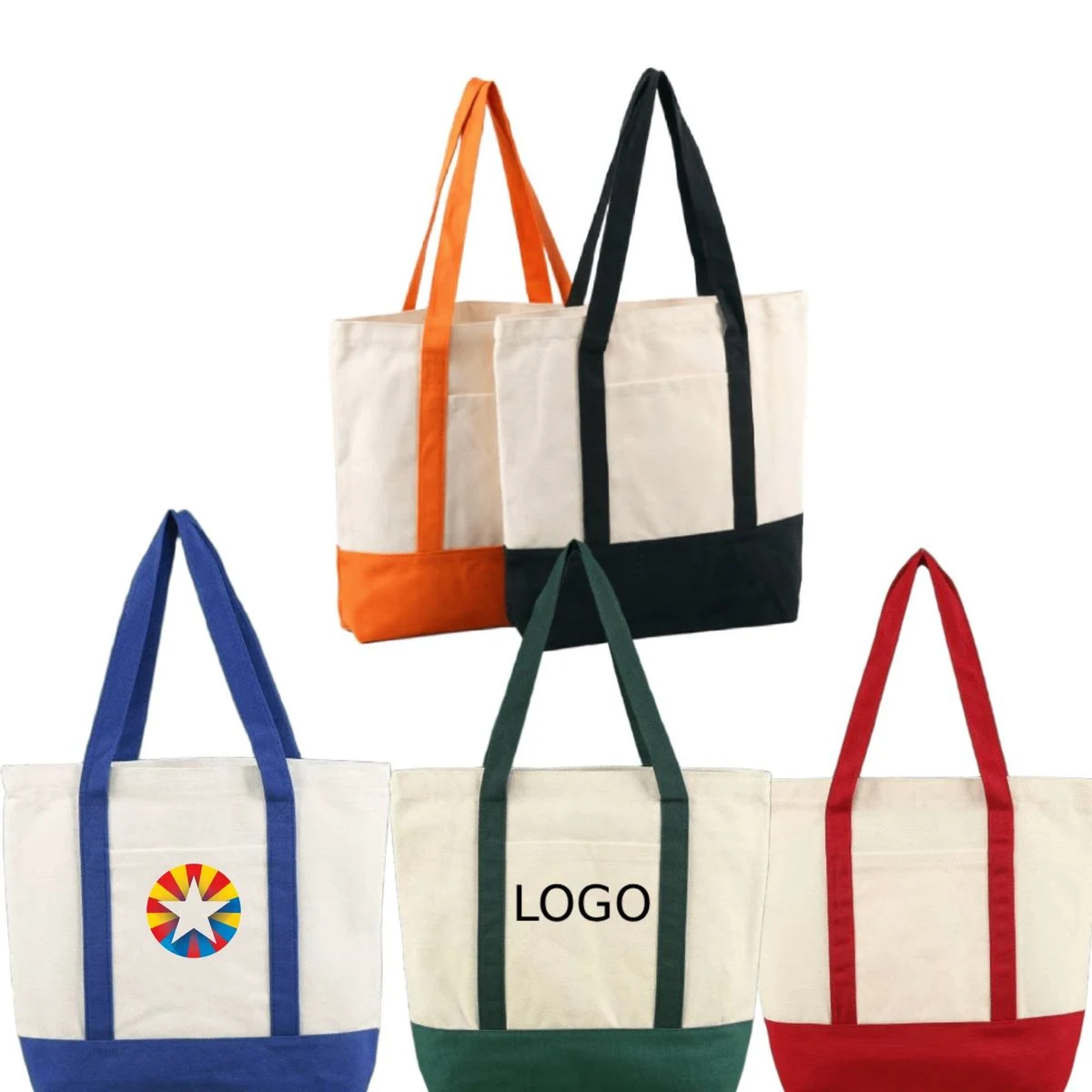 Custom Logo Canvas Tote Bag, custom tote bag with logo imprint 1