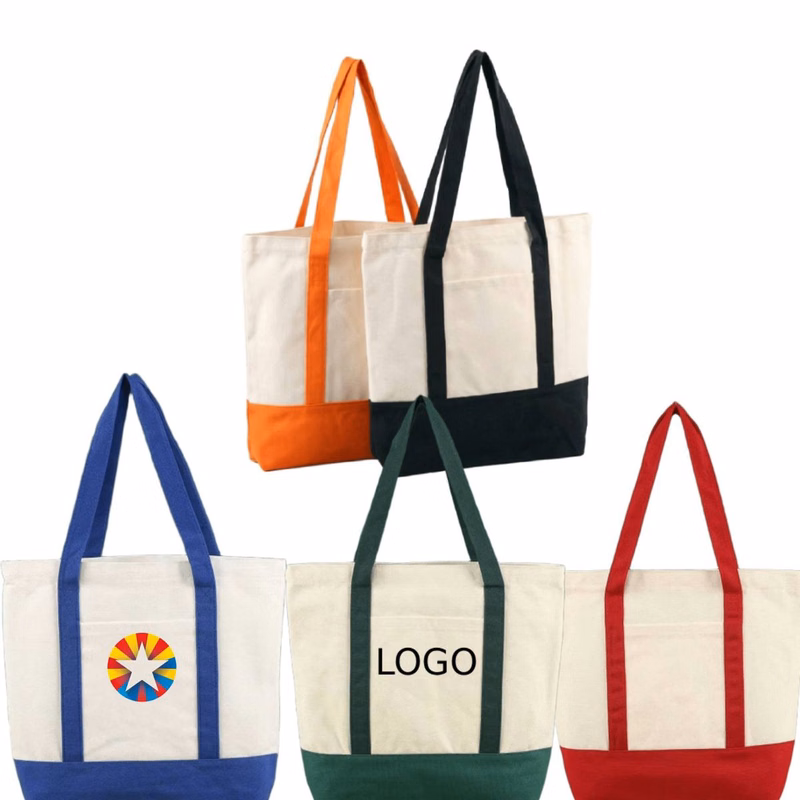 Custom Logo Canvas Tote Bag