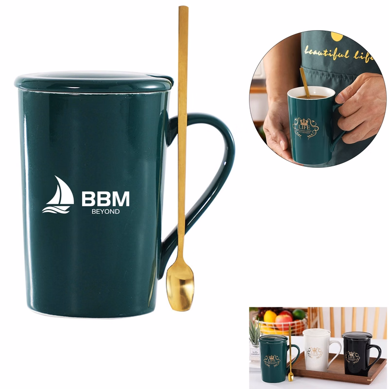 Ceramic Mug w/ Spoon
