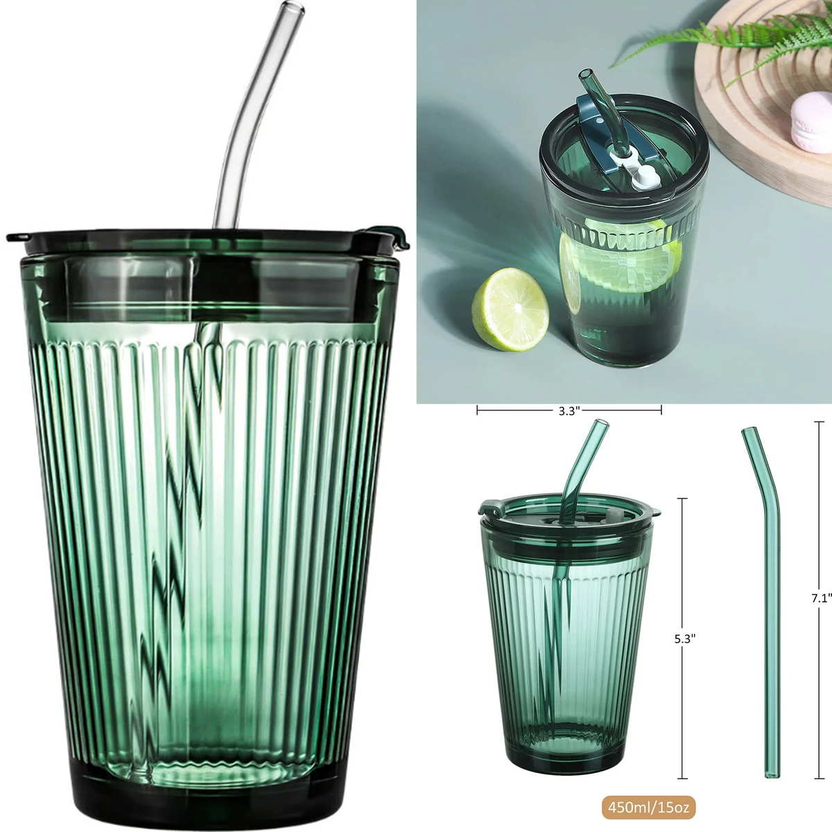 Green Glasses Water Cup 1