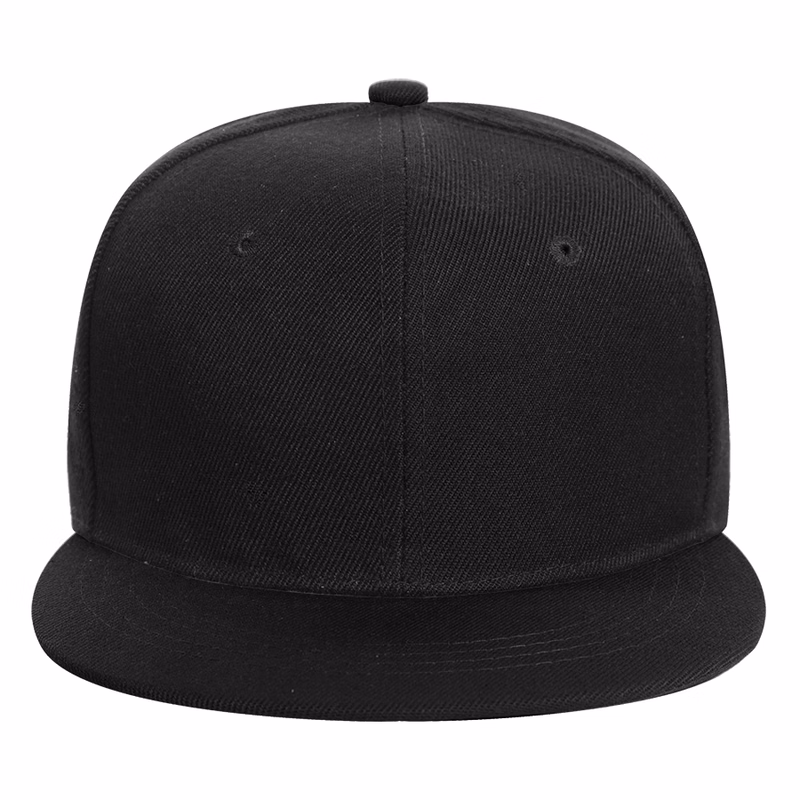 Stock 2-Tone Polyester 6 Panel Cap, Flat Visor, Snapback