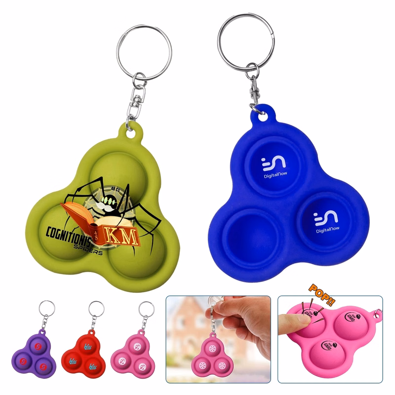 UFO Push Pop Bubble Keychain